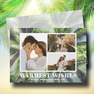 Cartes Pour Fêtes Annuelles Palmiers tropicaux Photo de Noël
