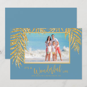 Cartes Pour Fêtes Annuelles Palmiers tropicaux Photo de Noël