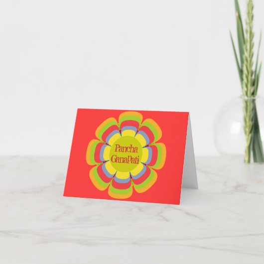 Cartes Pour Fêtes Annuelles Pancha Ganapati (Devant)