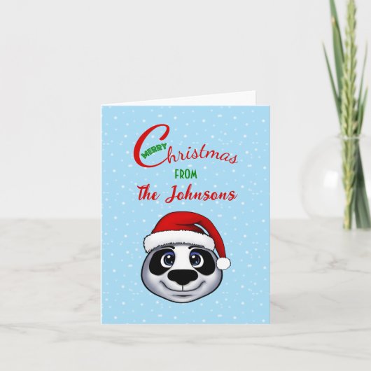 Cartes Pour Fêtes Annuelles Panda (Devant)