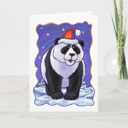 Cartes Pour Fêtes Annuelles Panda Bear Noël (Devant)