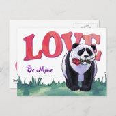 Cartes Pour Fêtes Annuelles Panda Bear Saint Valentin (Devant / Derrière)