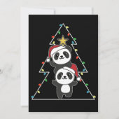 Cartes Pour Fêtes Annuelles Panda Christmas Tree Animaux de Noël Pandas (Devant)