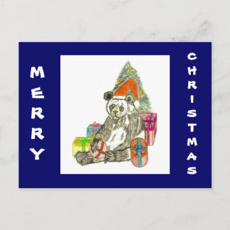 Cartes Pour Fêtes Annuelles Panda de Noël