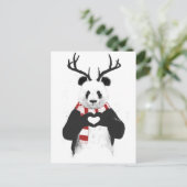 Cartes Pour Fêtes Annuelles Panda de Noël (Debout devant)