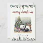 Cartes Pour Fêtes Annuelles Panda endormi (Devant)