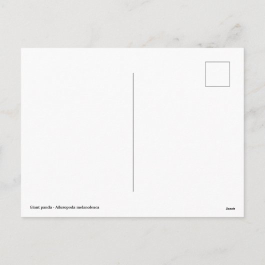 Cartes Pour Fêtes Annuelles Panda géant mangeant du bambou (Dos)