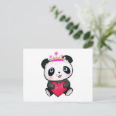 Cartes Pour Fêtes Annuelles Panda Lover Ventilateur Cadeau Saint-Valentin Coeu (Debout devant)