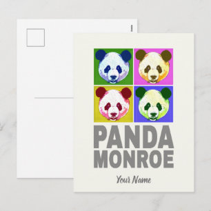 Cartes Pour Fêtes Annuelles Panda Monroe Ours Pop Art Portrait