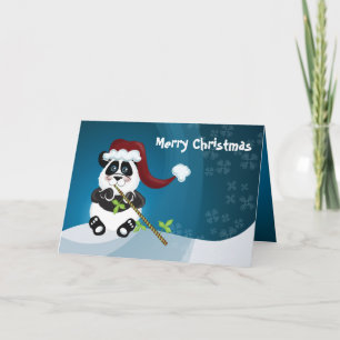 Cartes Pour Fêtes Annuelles Panda Noël