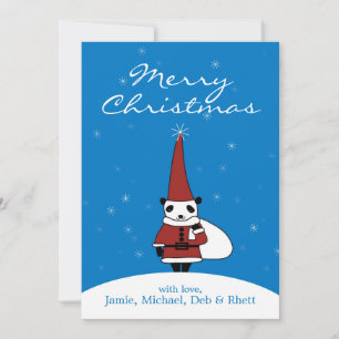 Cartes Pour Fêtes Annuelles Panda portant le costume et la position du père