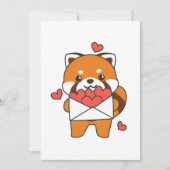 Cartes Pour Fêtes Annuelles Panda roux pour la Saint-Valentin Animaux mignons (Devant)