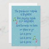 Cartes Pour Fêtes Annuelles Pandemic Outside is Frightful Fun Holiday 2021 (Devant / Derrière)