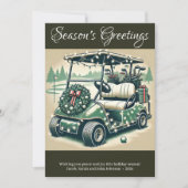 Cartes Pour Fêtes Annuelles Panier de golf décoré ・ Vert olive foncé (Devant)