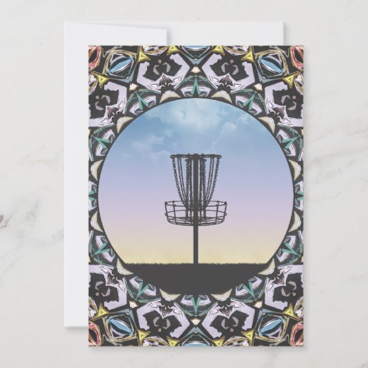 Cartes Pour Fêtes Annuelles Panier de golf sur disque (Devant)