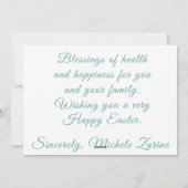 Cartes Pour Fêtes Annuelles Panier de Pâques doux et joli Pastel (Dos)