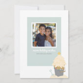 Cartes Pour Fêtes Annuelles Panier de sable de Noël de plage (Devant)