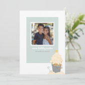 Cartes Pour Fêtes Annuelles Panier de sable de Noël de plage (Debout devant)