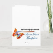 Cartes Pour Fêtes Annuelles Panier de tulipe de ressort (Dos)