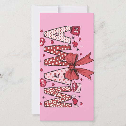 Cartes Pour Fêtes Annuelles Panneau Mama Valentine (Devant)