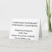 CARTES POUR FÊTES ANNUELLES PANORAMA CORONADO (Dos)