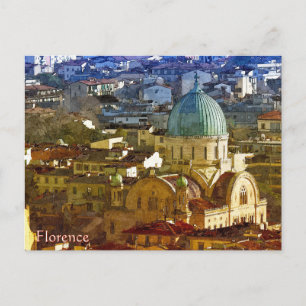 Cartes Pour Fêtes Annuelles Panorama de Florence, Italie