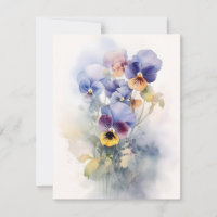 Pansies en aquarelles