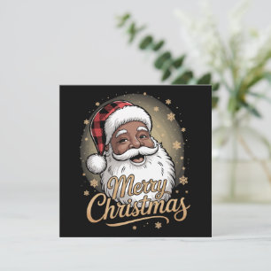 Cartes Pour Fêtes Annuelles Pantalon de Noël Afro-Américain Père Noël