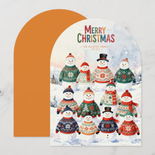 Cartes Pour Fêtes Annuelles Pantalon de Noël Ugly Christmas Sweater Orange TMF