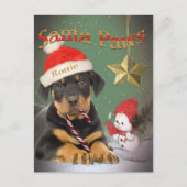 Cartes Pour Fêtes Annuelles Pantin Santa Paws (Devant)