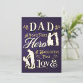 Cartes Pour Fêtes Annuelles Papa A Son's First A Daughter First Love (Debout devant)