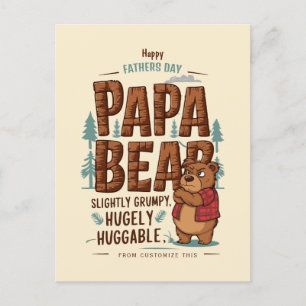 Cartes Pour Fêtes Annuelles Papa Bear Vibes - Légèrement Grumeux, Hugely