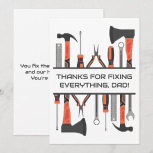 Cartes Pour Fêtes Annuelles Papa Bricoleur, Outils, Fête des Pères, Anniversai