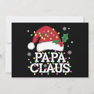 Cartes Pour Fêtes Annuelles Papa Claus Lumières de Noël Pyjama Famille Assorti