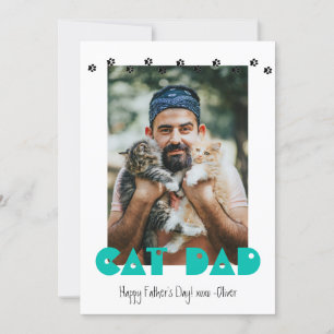 Cartes Pour Fêtes Annuelles Papa de chat   EMPREINTES DE PATTES   Fête des pèr