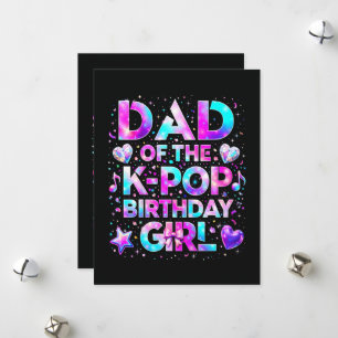 Cartes Pour Fêtes Annuelles Papa de la musique coréenne d'anniversaire K-Pop
