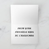 CARTES POUR FÊTES ANNUELLES PAPA=DE VOS ENFANTS PRÉFÉRÉS À NOËL (Intérieur)