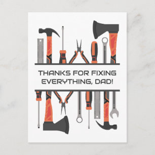 Cartes Pour Fêtes Annuelles Papa Fixing Tools, Garage atelier, Fête des pères,