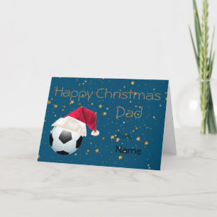 Cartes Pour Fêtes Annuelles Papa Football Sports Noël Personnalisé