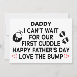 Cartes Pour Fêtes Annuelles Papa, j'ai hâte d'avoir notre première flaque