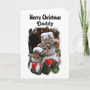 Cartes Pour Fêtes Annuelles Papa / Joyeux Noël - Snowmen