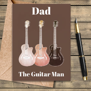 Cartes Pour Fêtes Annuelles Papa l'homme à la guitare