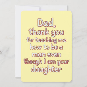 Cartes Pour Fêtes Annuelles Papa Merci De M'avoir Appris À Être Un Homme