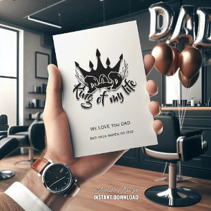 Cartes Pour Fêtes Annuelles Papa Roi de ma vie Fête des Pères