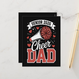 Cartes Pour Fêtes Annuelles Papa senior cheerleader fier 2026