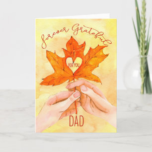 Cartes Pour Fêtes Annuelles Papa Thanksgiving Pour Toujours Gratte Maple