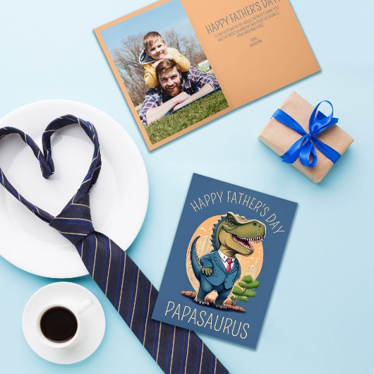Cartes Pour Fêtes Annuelles Papasaurus Dinosaur Cartoon Fête des Pères