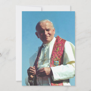 Cartes Pour Fêtes Annuelles Pape polonais Jean-Paul II