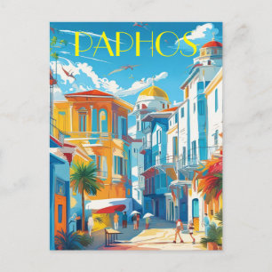 Cartes Pour Fêtes Annuelles Paphos City, Chypre visite souvenir