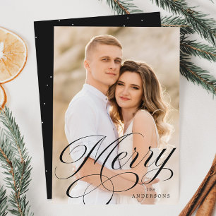 Cartes Pour Fêtes Annuelles Papier calligraphié joyeux en surimpression sur ph